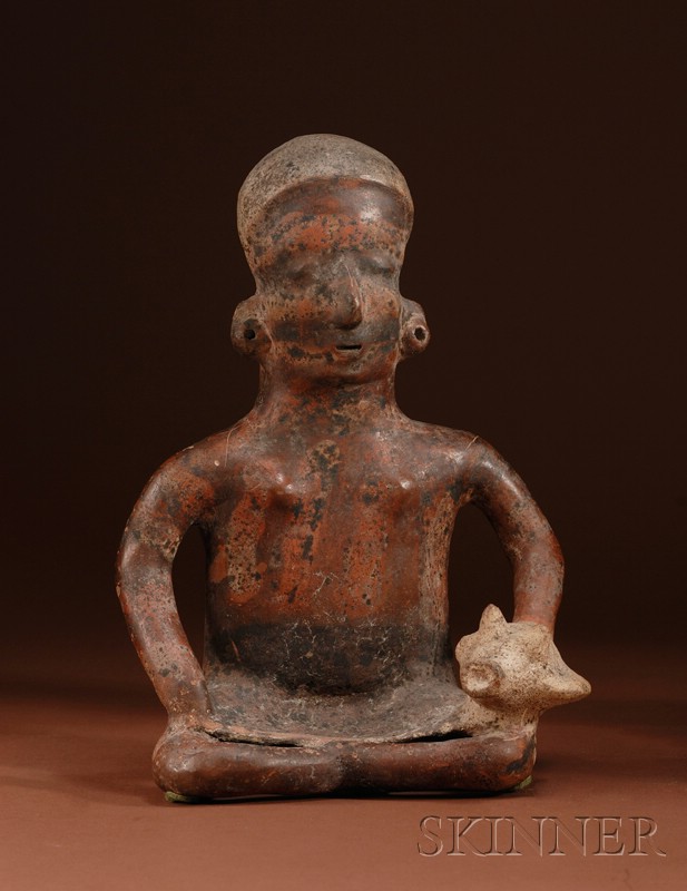 Appraisal: Pre-Columbian Painted Pottery Figure Colima c B C - A