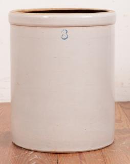 Appraisal: Eight Gallon Crock Stoneware eight gallon crock with a white