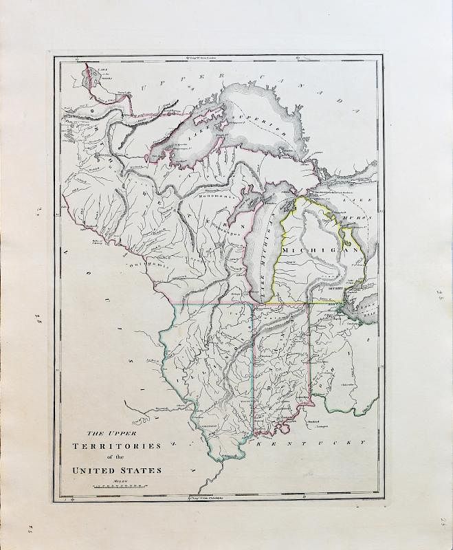 Appraisal: Early Map of The Michigan Territory by Carey The Upper