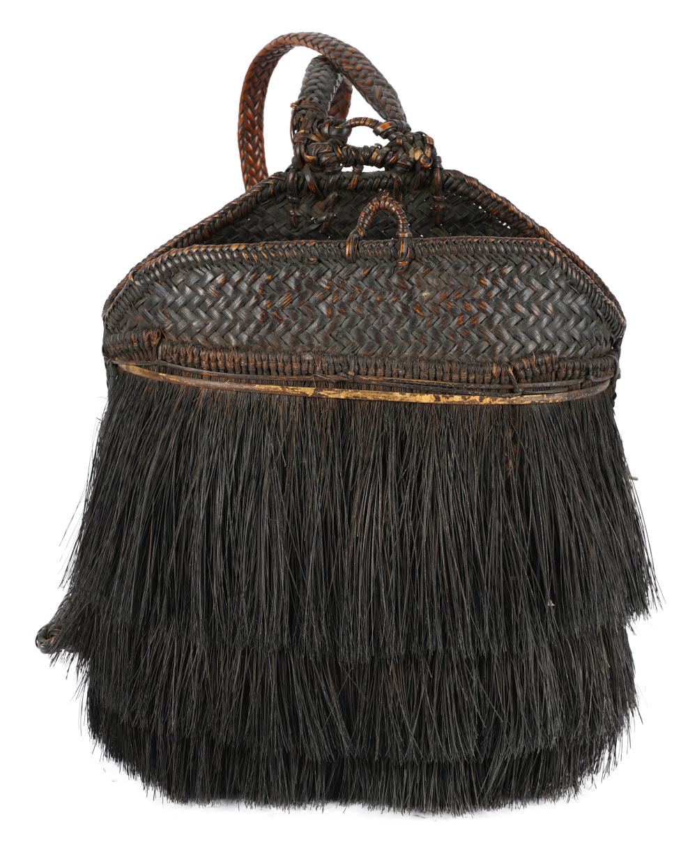 Appraisal: AFRICAN BASKETRY BABY CARRIERProvenance The Jerry Magnin Family Office inches