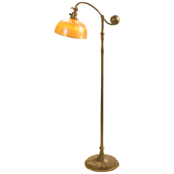 Appraisal: Tiffany Studios counter balance floor lamp bronze flat bottom base