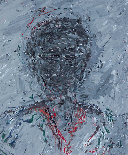 Appraisal: Irving Richards American - Portrait of Giacometti acrylic on board