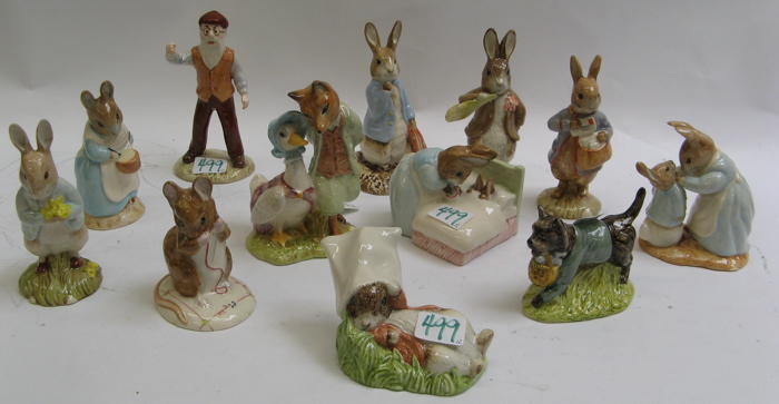 Appraisal: ROYAL ALBERT PORCELAIN BEATRIX POTTER MINIATURES pieces including Peter and