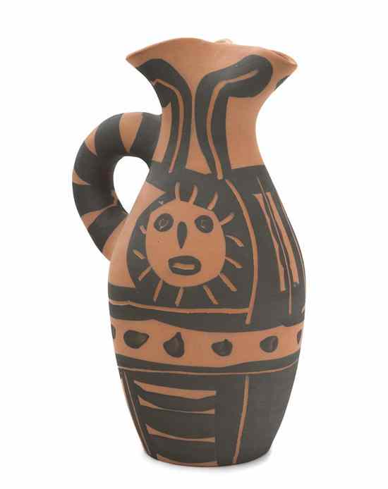 Appraisal: Pablo Picasso Spanish - Yan Sun red earthenware pitcher edition