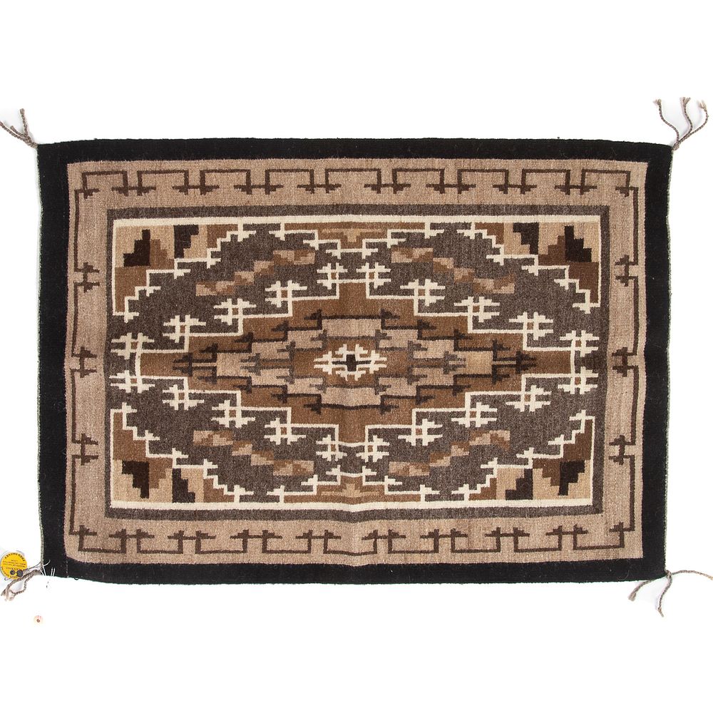 Appraisal: Navajo Two Grey Hill Rug by Marie Hacker x in