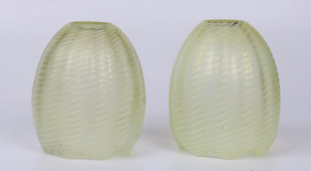 Appraisal: James Powell Co attributed to Pair of Arts Crafts glass