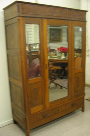 Appraisal: NAPOLEON III STYLE OAK ARMOIRE Belgian c having a single