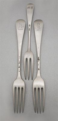 Appraisal: Ten assorted table and dessert forks oz