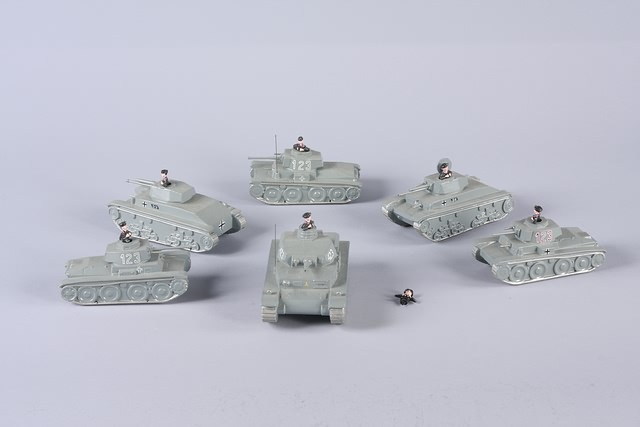 Appraisal: Lot of German tanks with figures by Commandent Miniatures Estimated