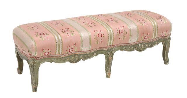 Appraisal: French Louis XV style low footstool ottoman late th c