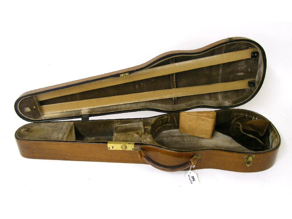 Appraisal: W E Hill Sons oak fitted violin case