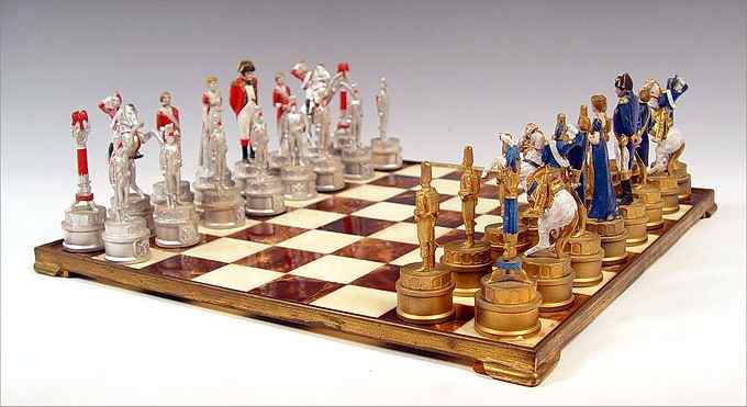 Appraisal: WHYTE Raymond American - Classic Games Napoleonic Chess set hand