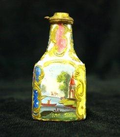 Appraisal: An English enamel 'Rainbow Group' scent bottle Bilston circa of