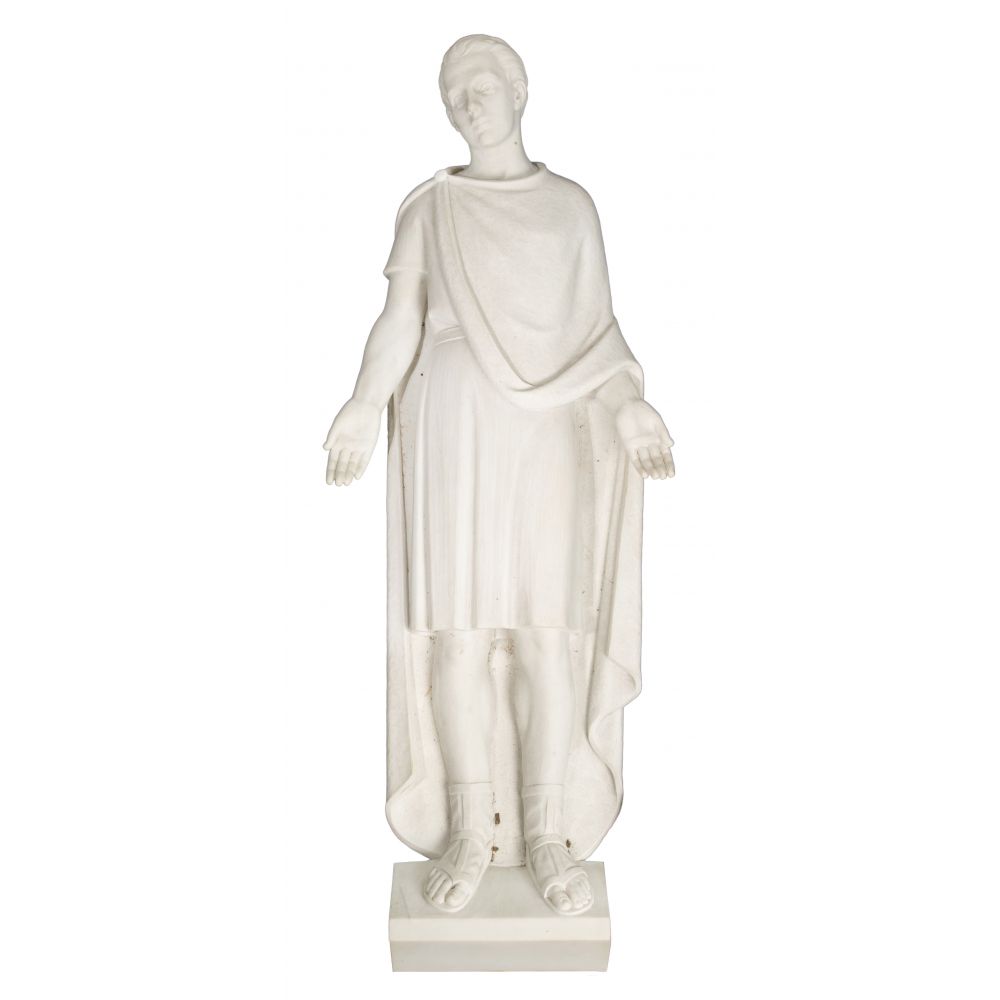 Appraisal: DAPRATO STUDIO ST VENANTIUS ITALIAN MARBLE RELIGIOUS STATUEHand carved in