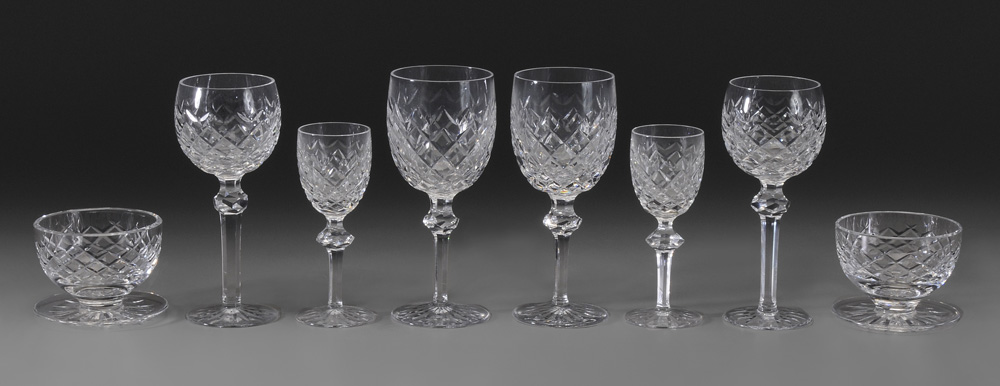 Appraisal: Waterford Powerscourt Crystal Irish th century includes eight each -