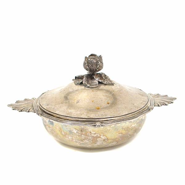 Appraisal: A French standard silver vegetable bowl with cover after the