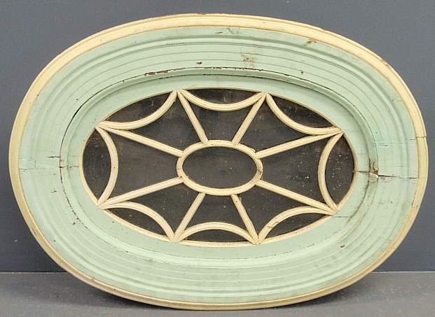 Appraisal: - Large Federal oval window early th c h x