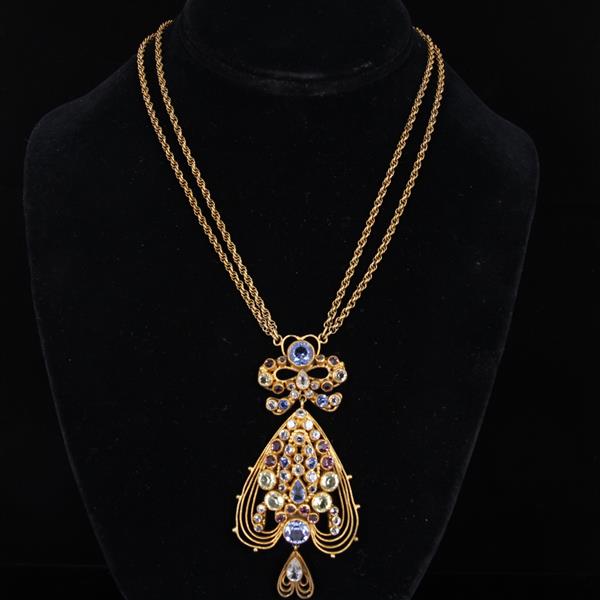 Appraisal: Austro Hungarian Revival Hobe Necklace