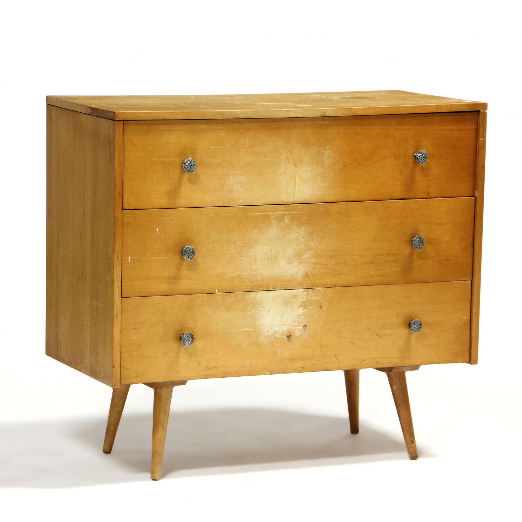 Appraisal: Paul McCobb Planner Group Bachelor's Chest s maple three drawers