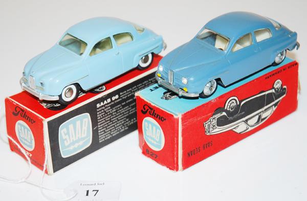 Appraisal: TWO TEKNO SAAB MODELS ONE POWDER BLUE ONE STEEL BLUE