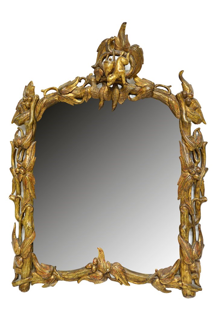 Appraisal: An th century North European gilt framed wall mirror the