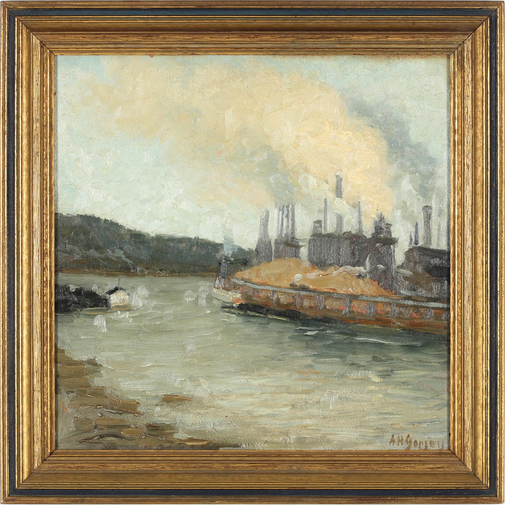 Appraisal: Aaron Harry Gorson PA - Steel Mill oil on board