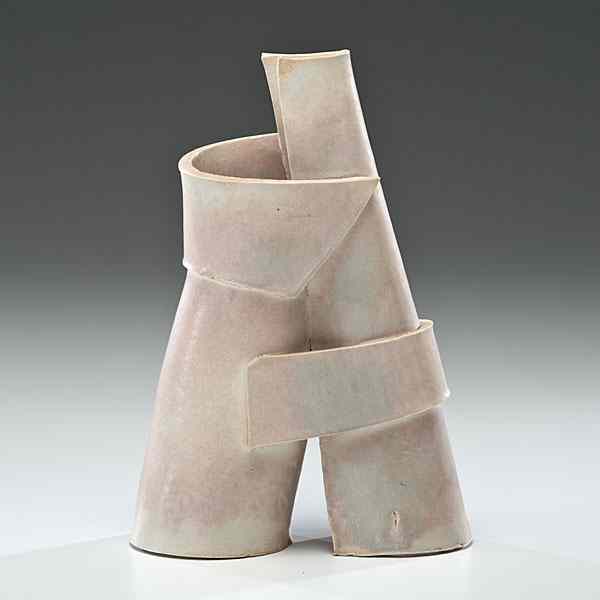 Appraisal: Elinor Copeland USA Slab Sculpture Ceramic ht wd dp in