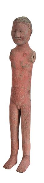 Appraisal: A CHINESE MALE STICK FIGURE HAN DYNASTY BC- AD the