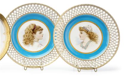 Appraisal: Pair of Mintons porcelain cabinet platescirca