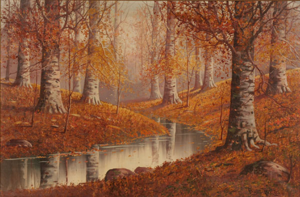 Appraisal: Bryan Tarlton American - Woodland Creek Oil on canvas Signed