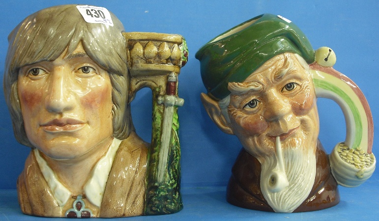 Appraisal: Royal Doulton Large Character Jugs Romeo D and Leprechaun D