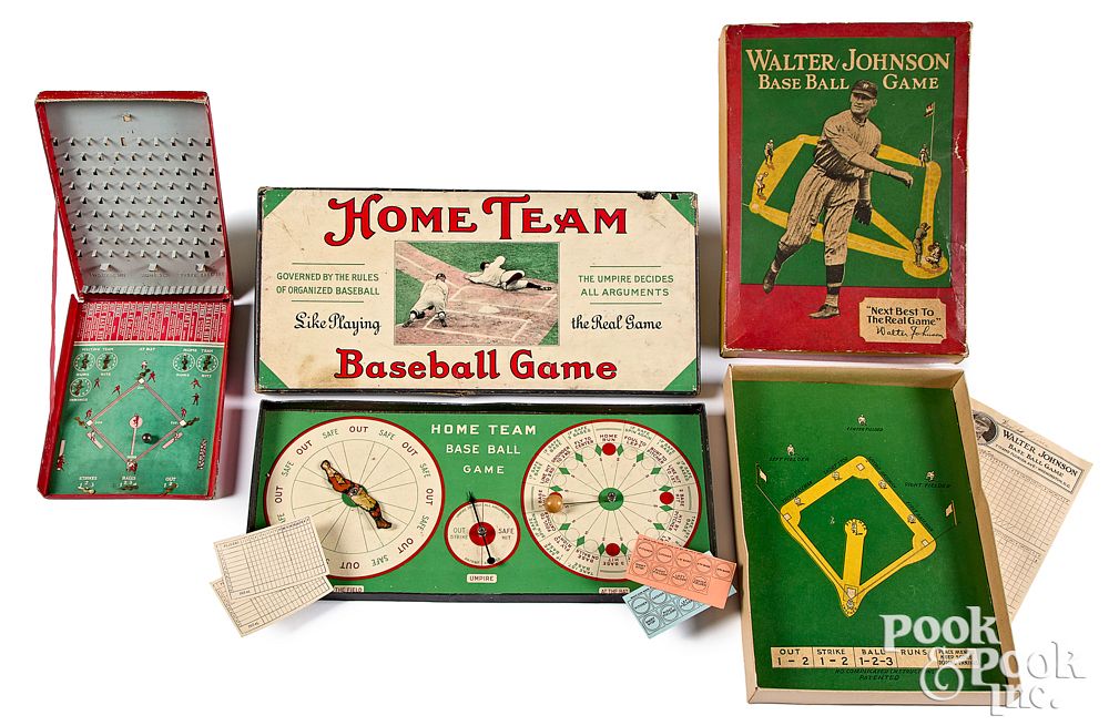 Appraisal: Three early baseball games Three early baseball games to include