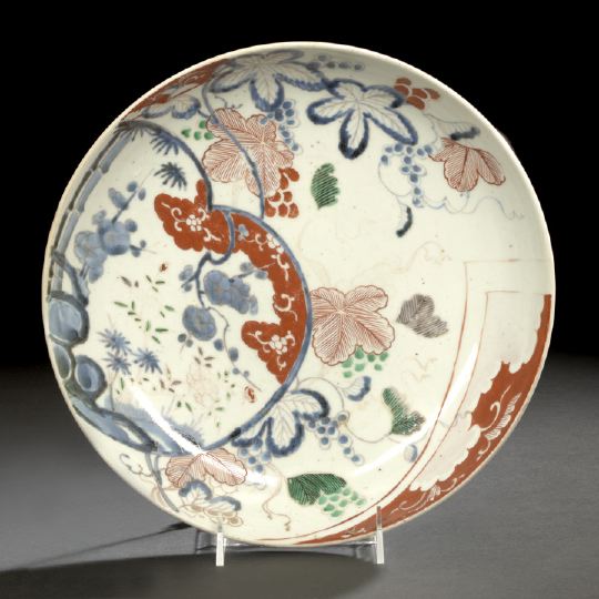 Appraisal: Good Japanese Export Imari Porcelain Saucer-Shaped Dish th century of