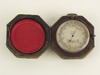 Appraisal: BAROMETER - Silver faced hand held barometer in fitted case