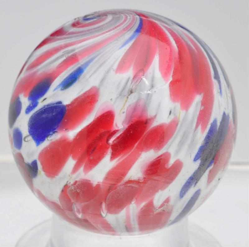 Appraisal: Clown Onionskin Marble Description White base onionskin with nice large