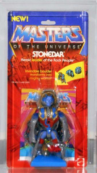 Appraisal: MOTU Stonedar Action Figure Description Carded ID Condition AFA Grade