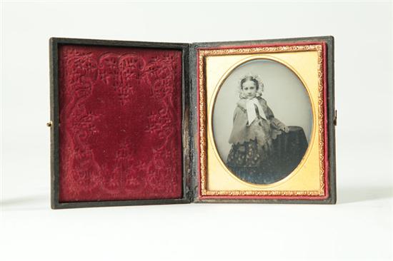 Appraisal: SIXTH PLATE AMBROTYPE PORTRAIT OF A GIRL American ca A