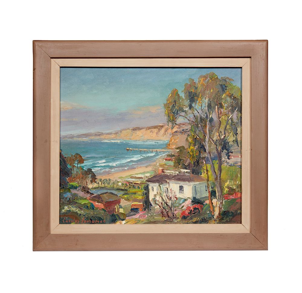 Appraisal: Painting Carolus Verhaeren - La Jolla Framed oil on board