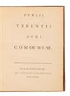 Appraisal: TERENTIUS AFER PUBLIUS Comoediae pages to x mm contemporary red