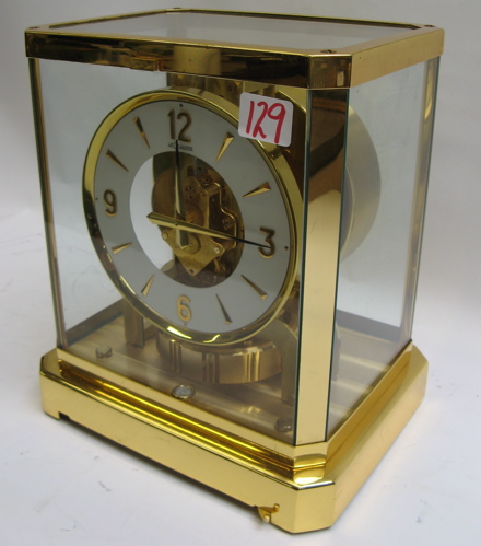 Appraisal: SWISS LE COULTRE ATMOS CLOCK The brass case with glass