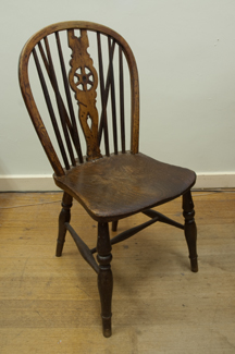 Appraisal: PAIR OF ELM WINDSOR CHAIRS