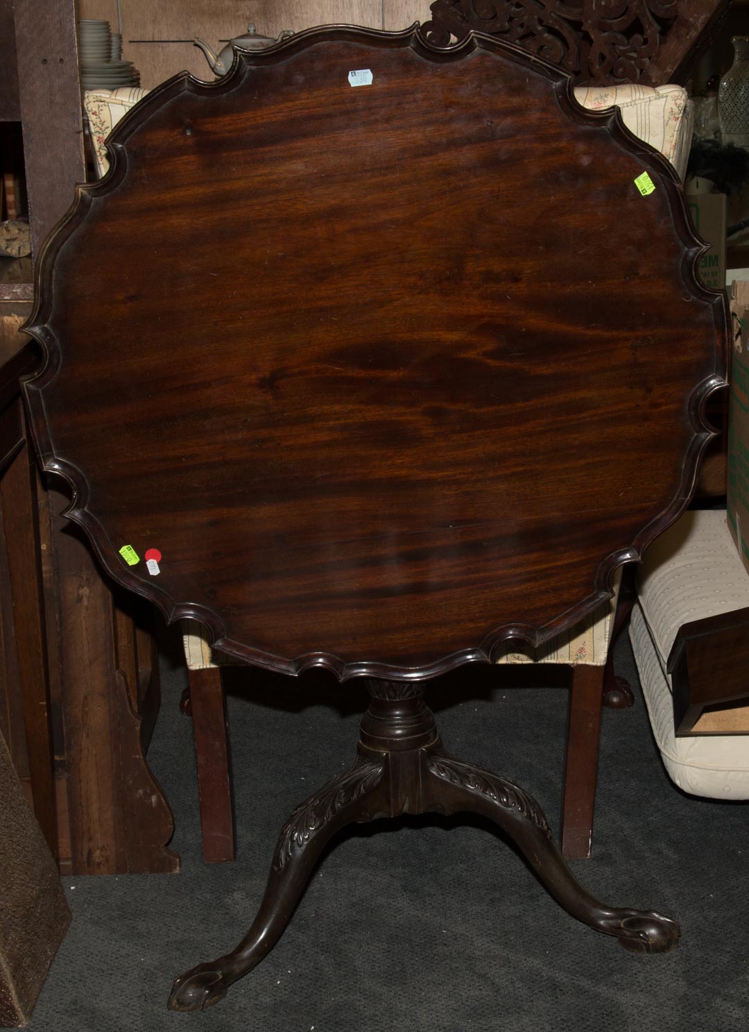 Appraisal: Chippendale style tilt-top table