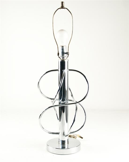 Appraisal: s Chrome Table Lamp H