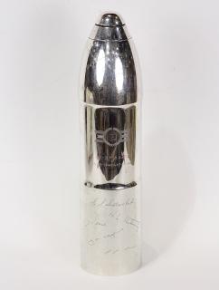 Appraisal: Gorham sterling silver Trench Art style cocktail shaker troy oz