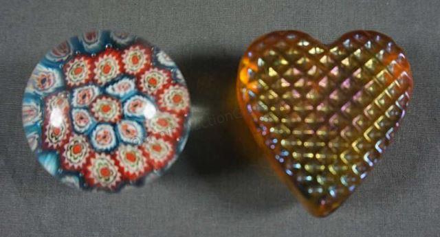 Appraisal: This is for vintage c 's art glass paperweights Includes