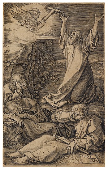 Appraisal: ALBRECHT D RER Christ on the Mount of Olives Engraving