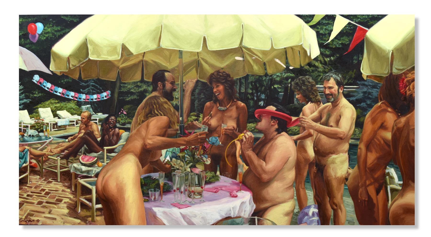 Appraisal: TROPHY WIVES BY TERRY RODGERS AMERICAN B Oil on canvas