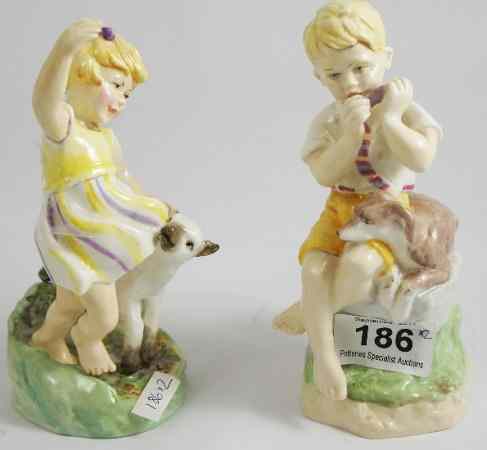 Appraisal: Royal Worcester Figures June and April damaged