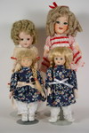 Appraisal: DOLLS - Lot of five contemporary bisque dolls three in