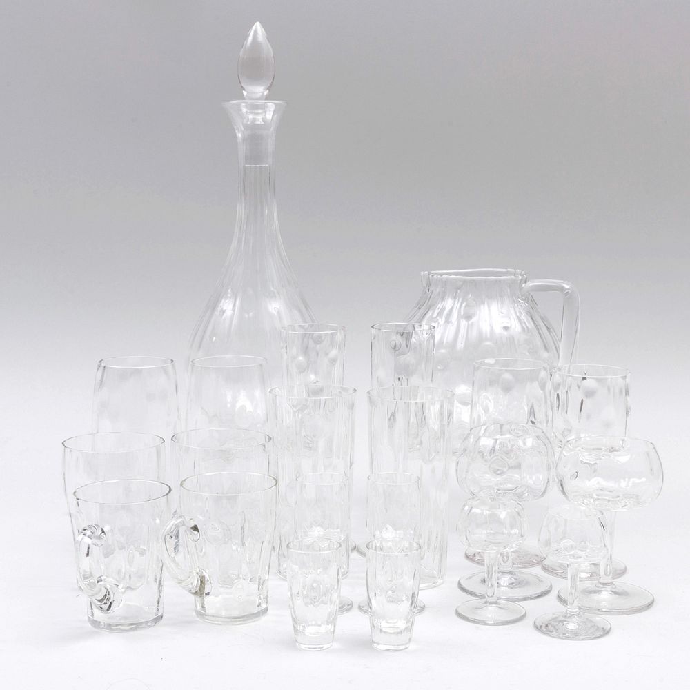 Appraisal: Set of Koloman Moser 'Meteor' Glassware Comprising A decanter and